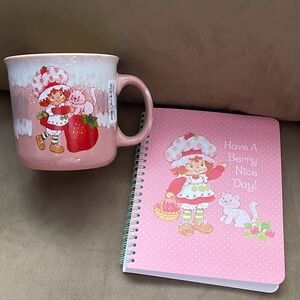 Strawberry Shortcake Pink Mug and Notebook Set
